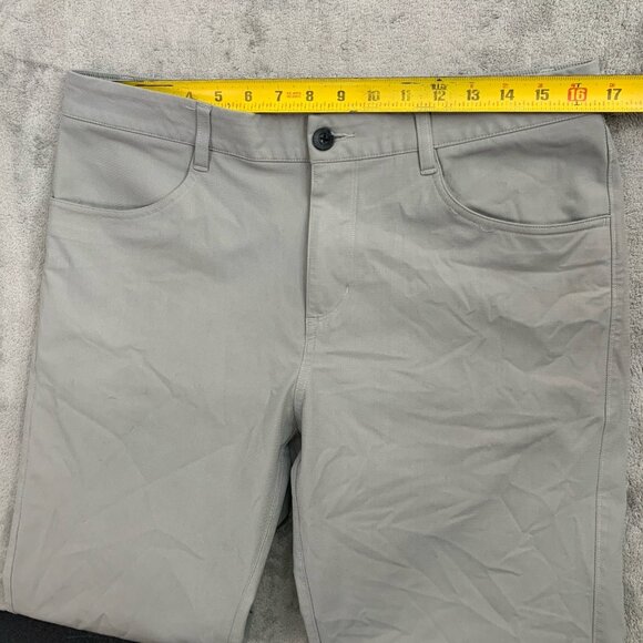 Vuori Meta Pants Mens 32x27 Gray Performance Golf Zip Pocket Stretch Slim Casual - Picture 8 of 16
